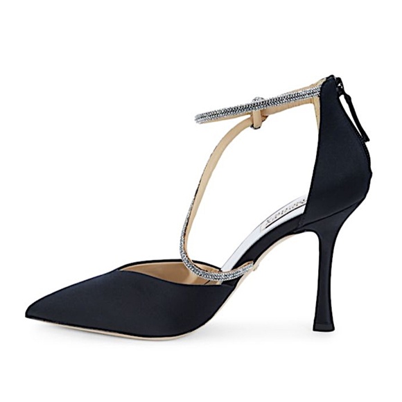 BADGLEY MISCHKA Nori Embellished Silk Pumps - Picture 5 of 7